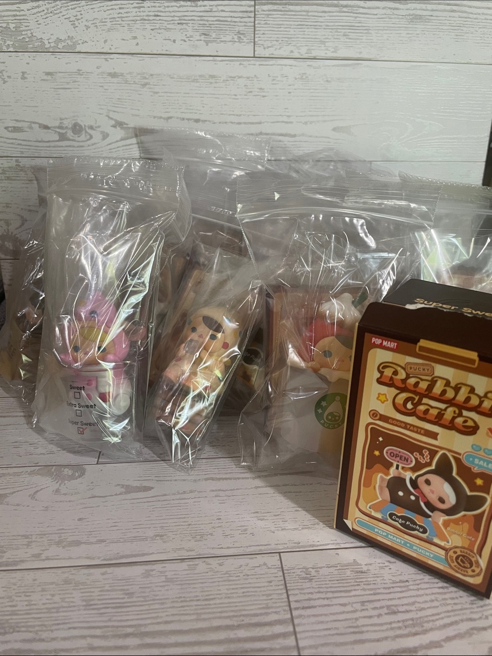 AUTHENTIC Pop Mart Pucky Rabbit Cafe Series Full Set - WITH CHASER